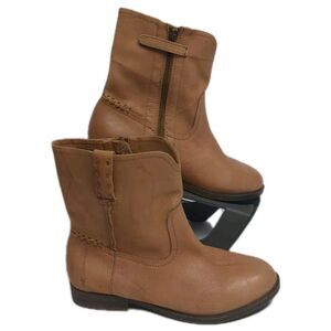 FRYE Boots Girl 4 Campus Short Sunrise Leather Ankle Booties Tan Boho Cowgirl